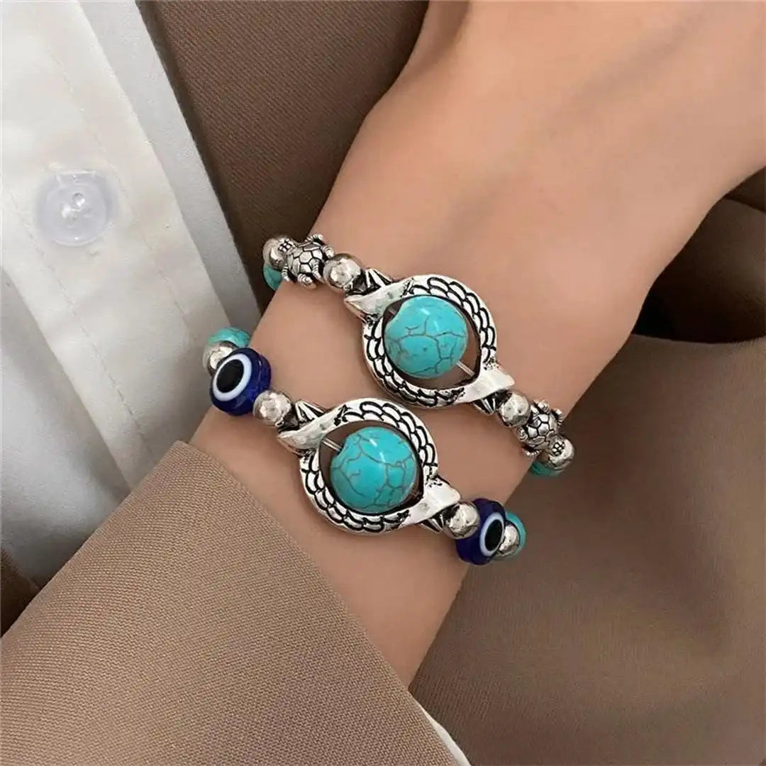 Bracelet Aqua Antiques Argent Turquoise