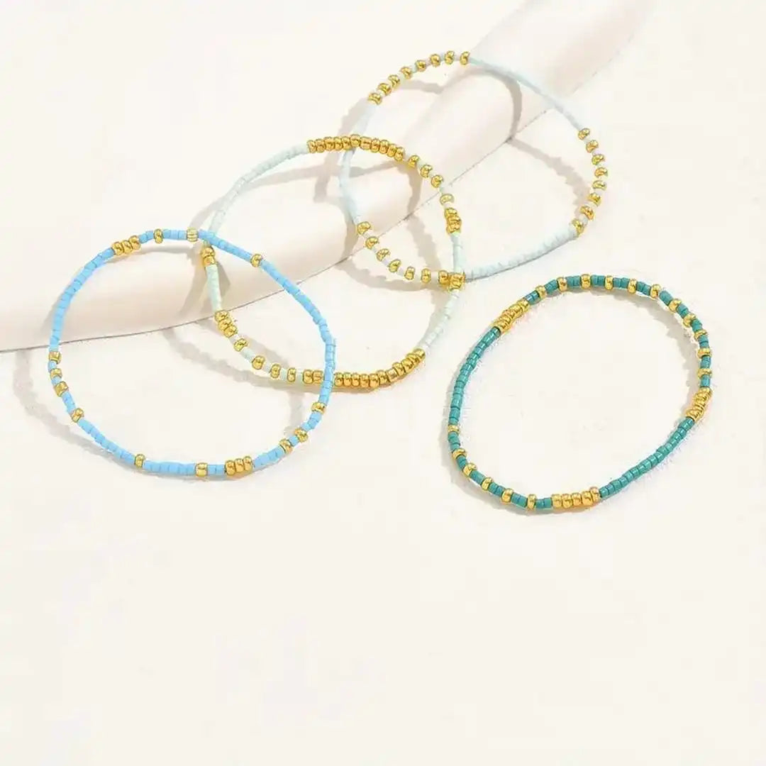 Bracelet de perles turquoise chic bohème