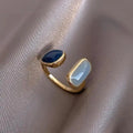 Bague Ajustable en Pierre Précieuse Bleue Bohème