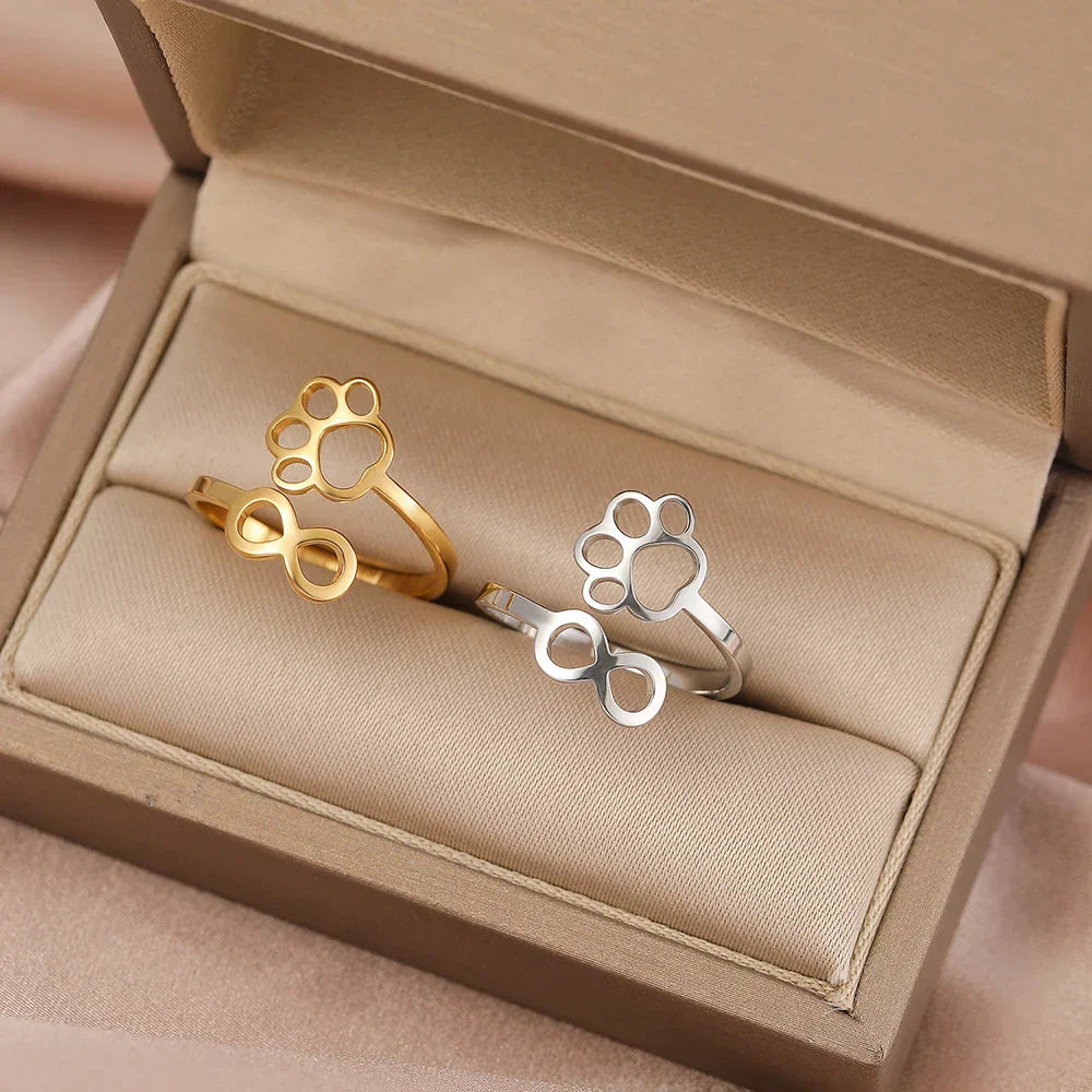 Bague à pattes d'infini réglable – acier inoxydable