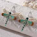 Boucles d'oreilles libellule brodées bohèmes
