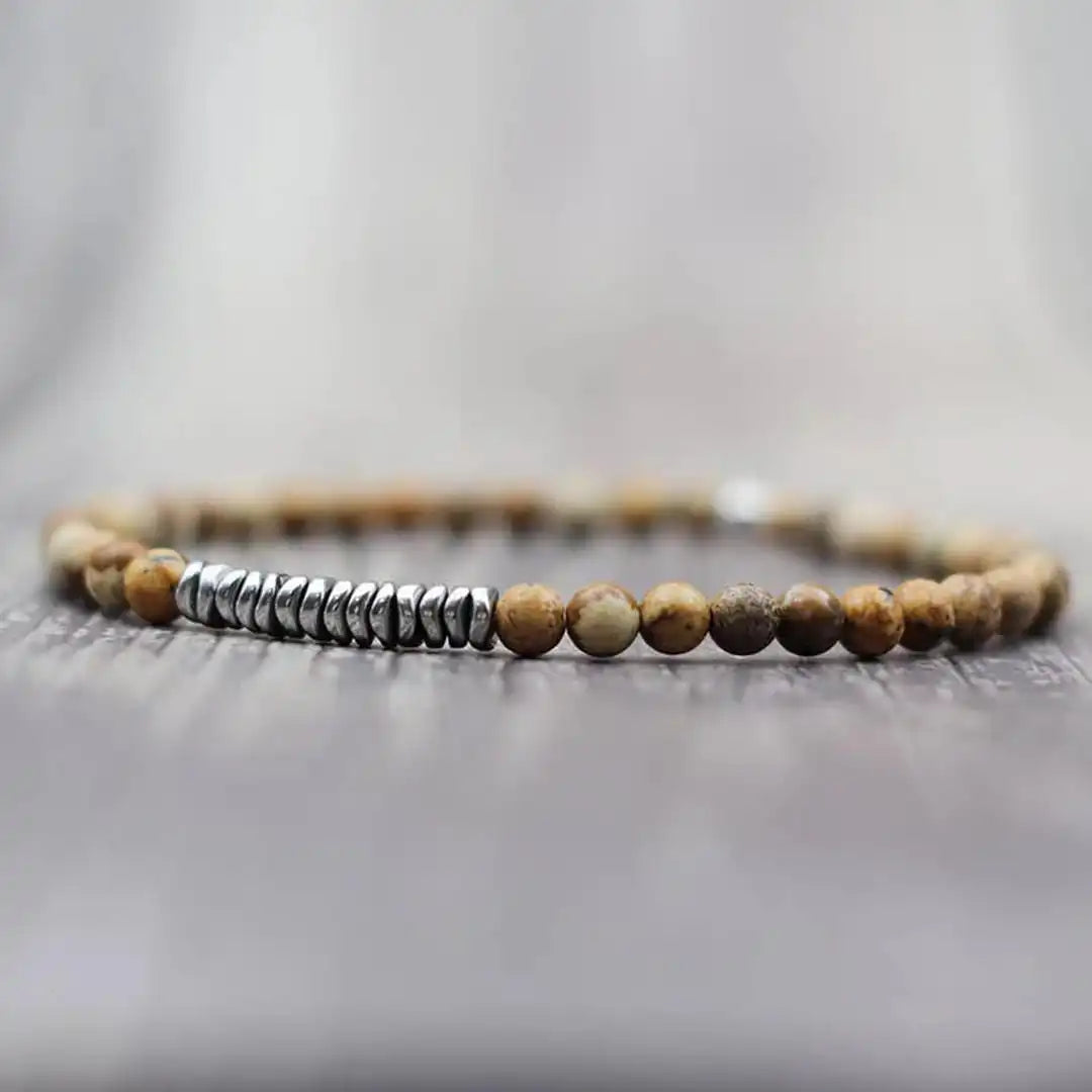 Bracelet en Roche Volcanique Intemporel