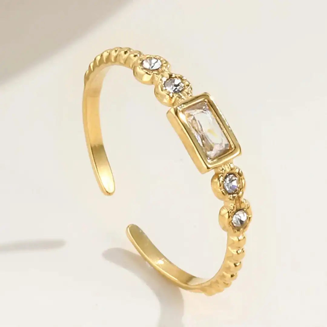 Bague ouverte Baguette