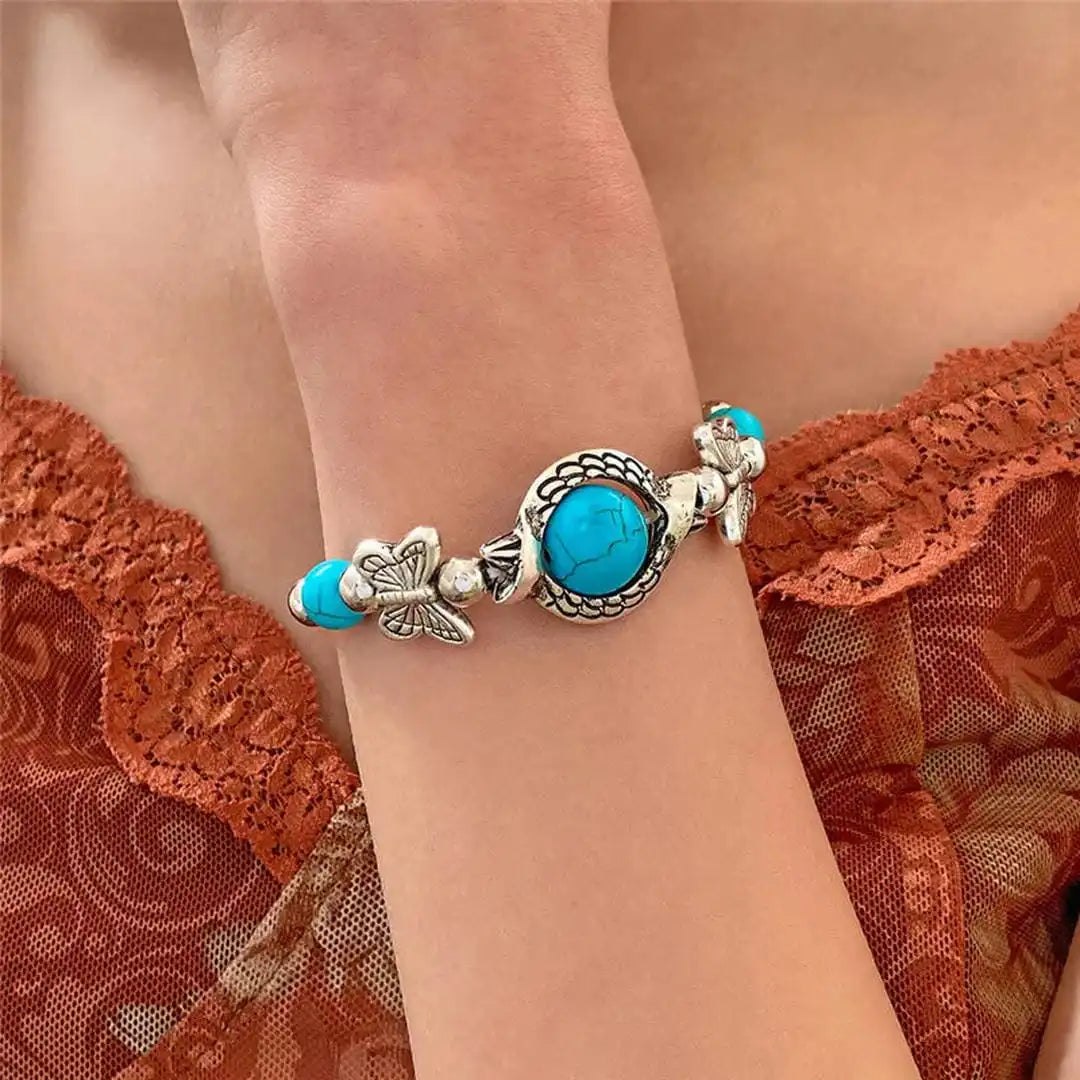 Bracelet Aqua Antiques Argent Turquoise