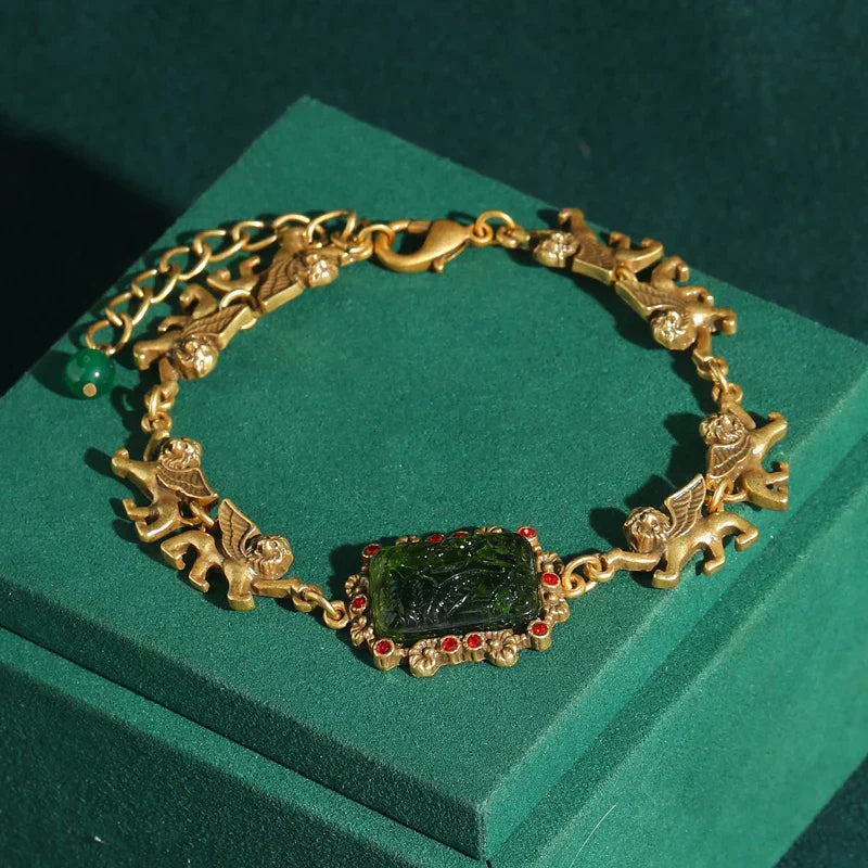 Bracelet en perles carré avec pendentif Baroque Leijona