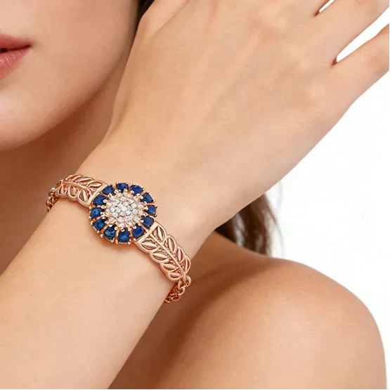 Bracelet en zirconium bleu Kristalli prestigieux