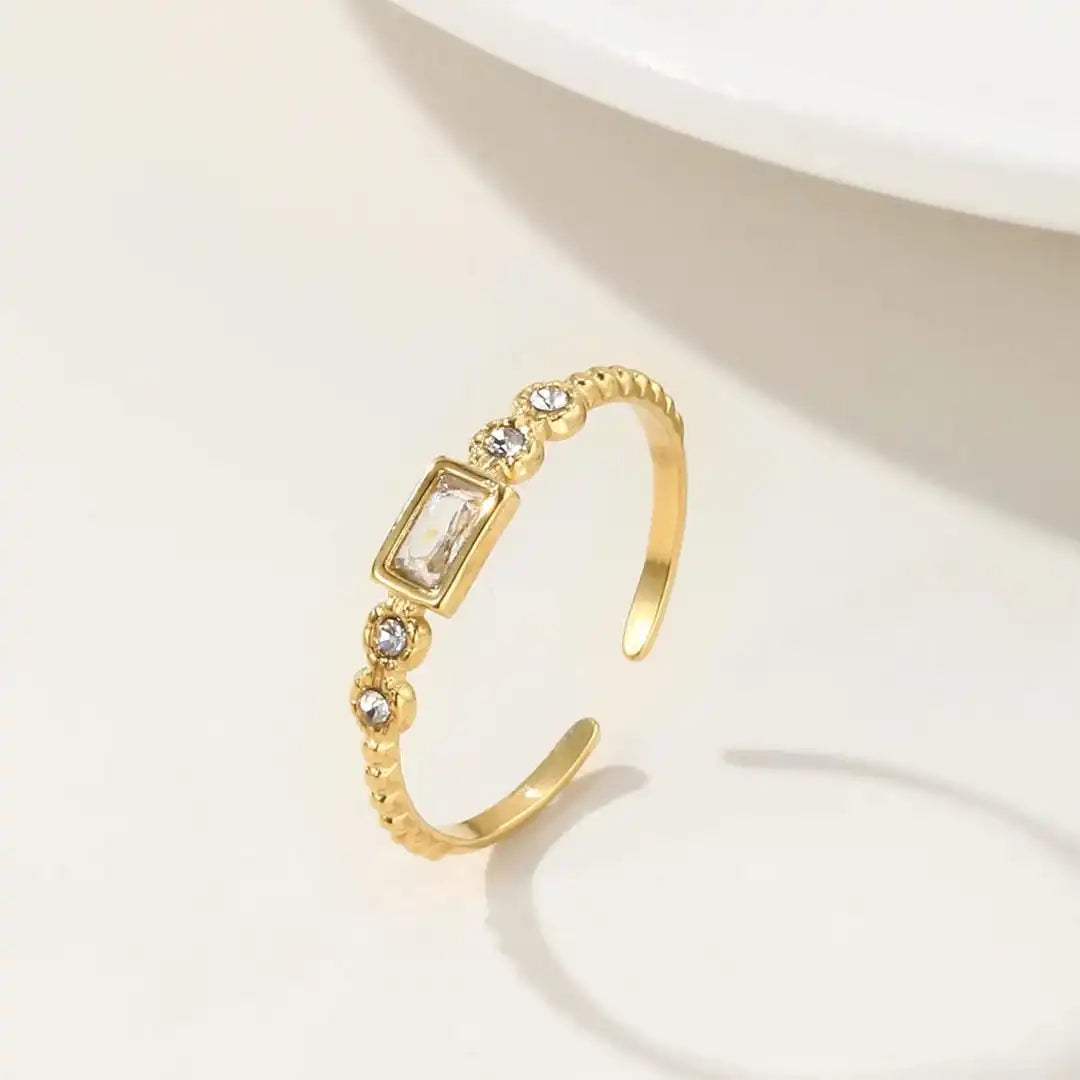 Bague ouverte Baguette