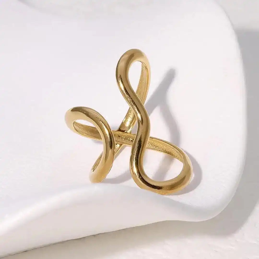 Bague Lumineuse Dorée Réglable