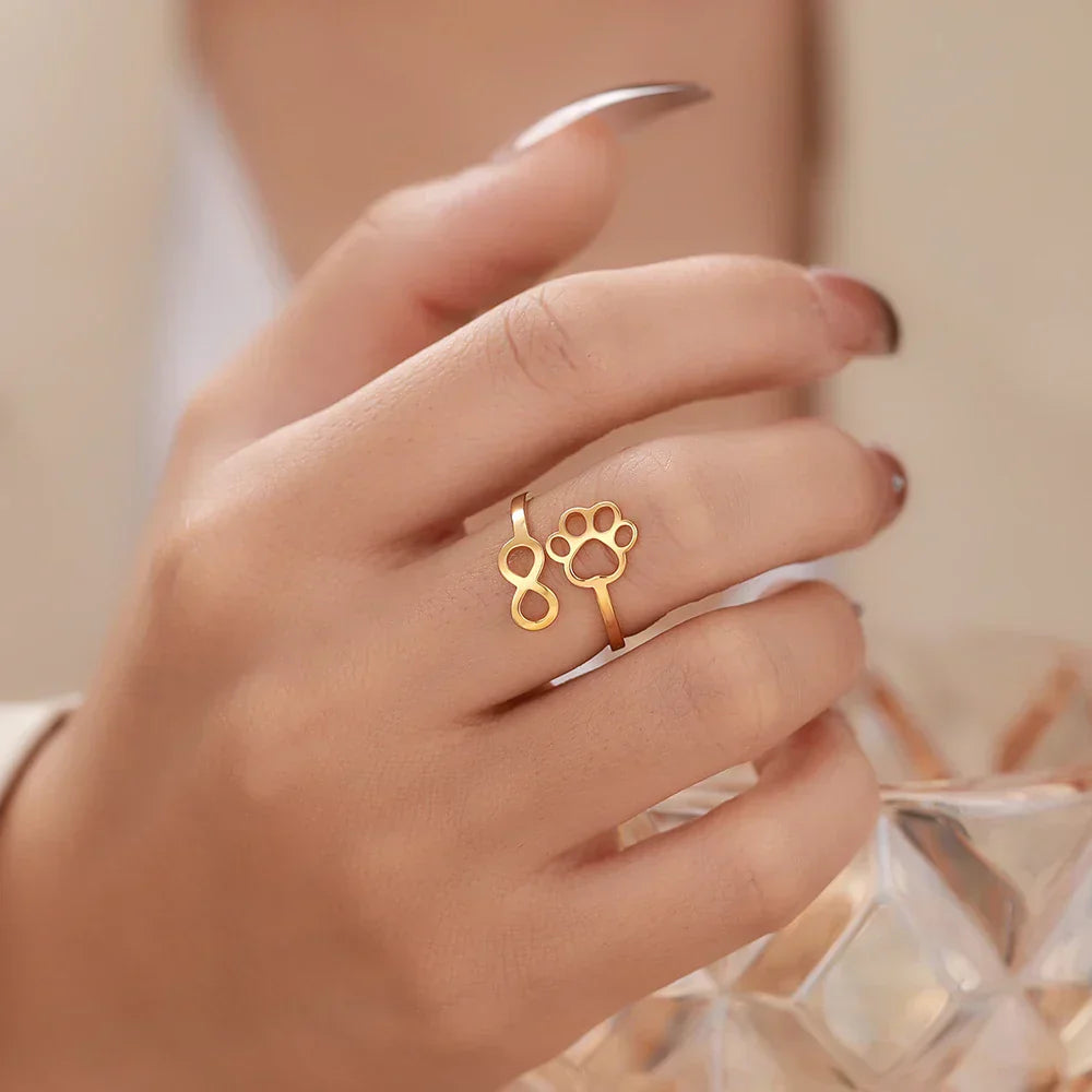 Bague à pattes d'infini réglable – acier inoxydable