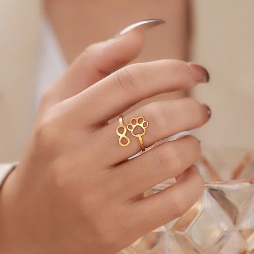 Bague à pattes d'infini réglable – acier inoxydable