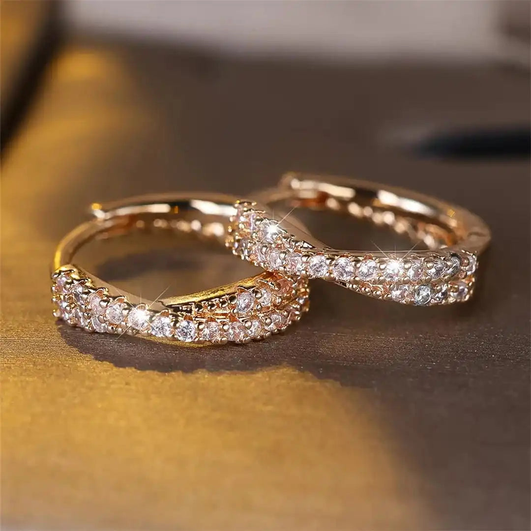 Boucles d'oreilles en zircon vintage