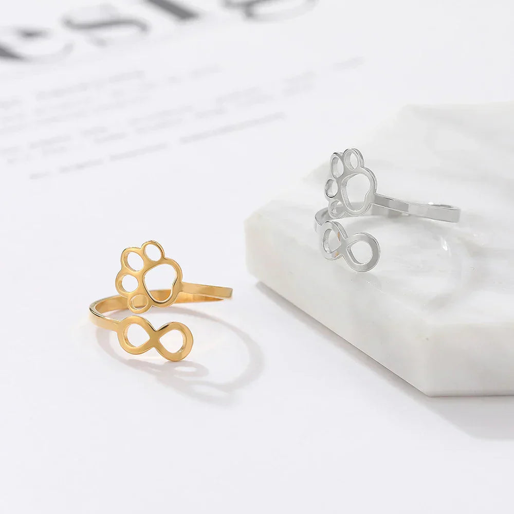 Bague à pattes d'infini réglable – acier inoxydable