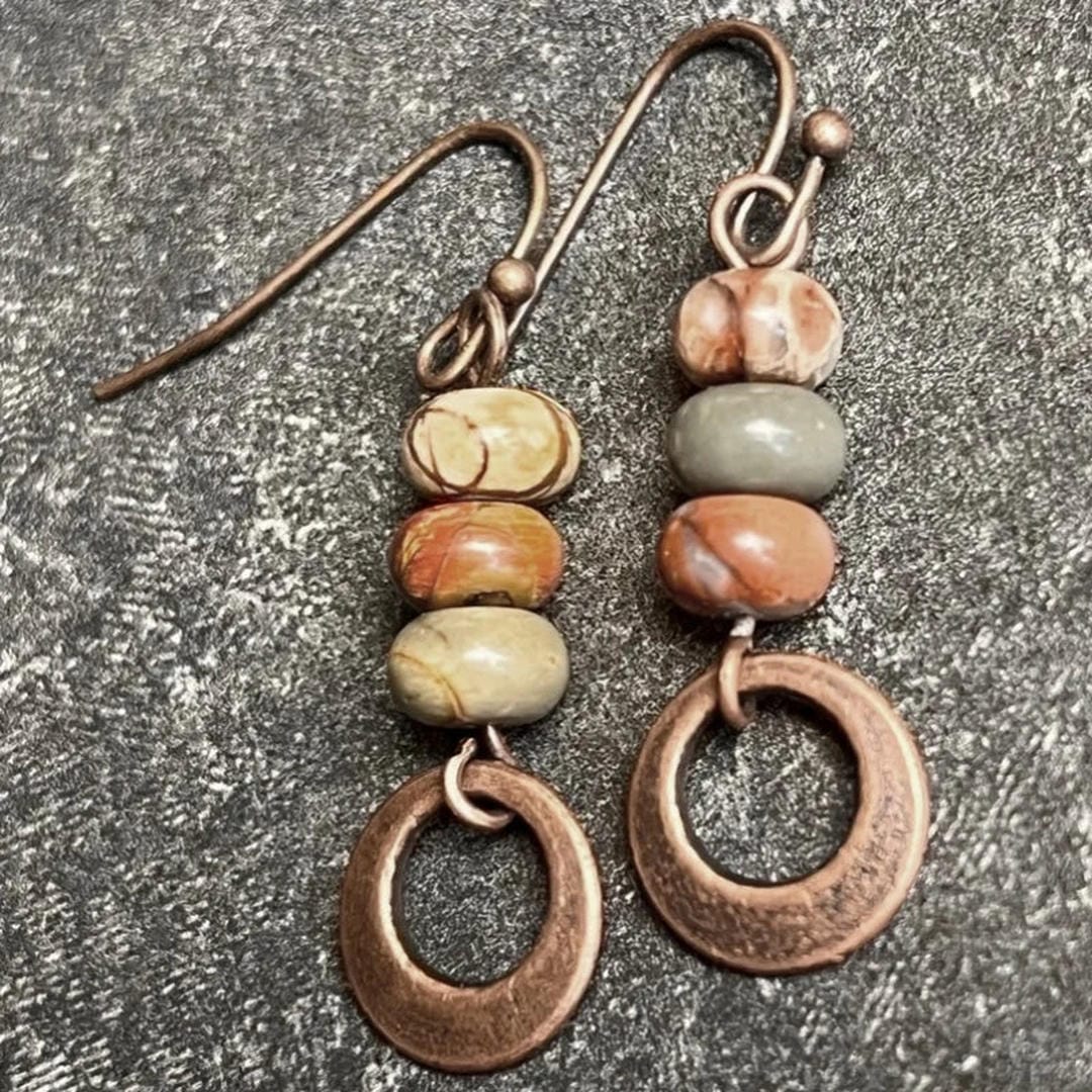 Boucles d'oreilles en perles Kivi rustiques