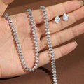 Superbe ensemble de mariage en zircon cubique rond brillant