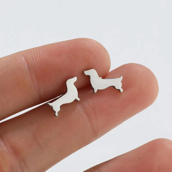 Boucles d'oreilles en forme de teckel