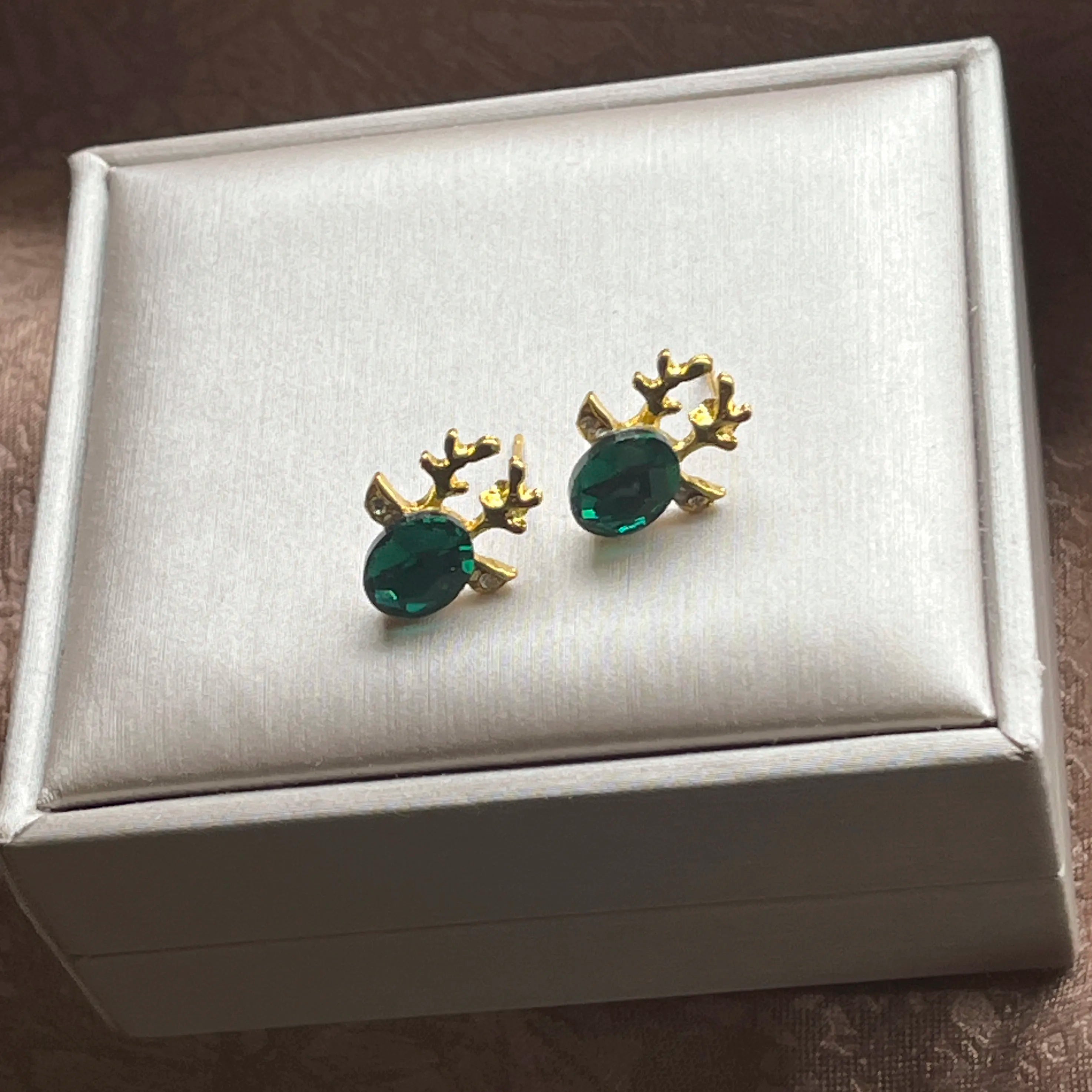 Boucles d'oreilles en cristal de renne de l'esprit de fête