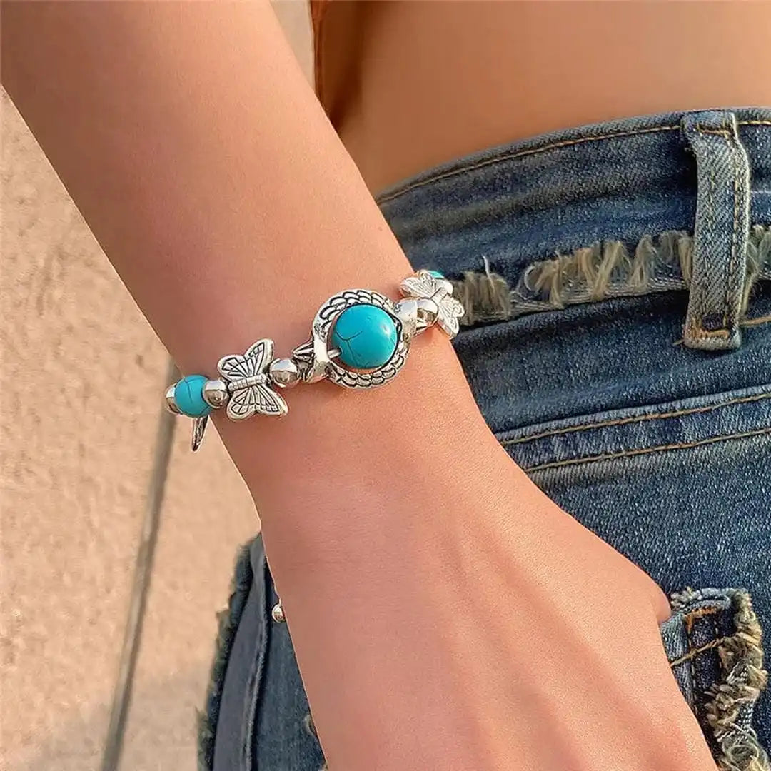 Bracelet Aqua Antiques Argent Turquoise
