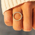 Bague Cubic Circle en Zirconium Rond