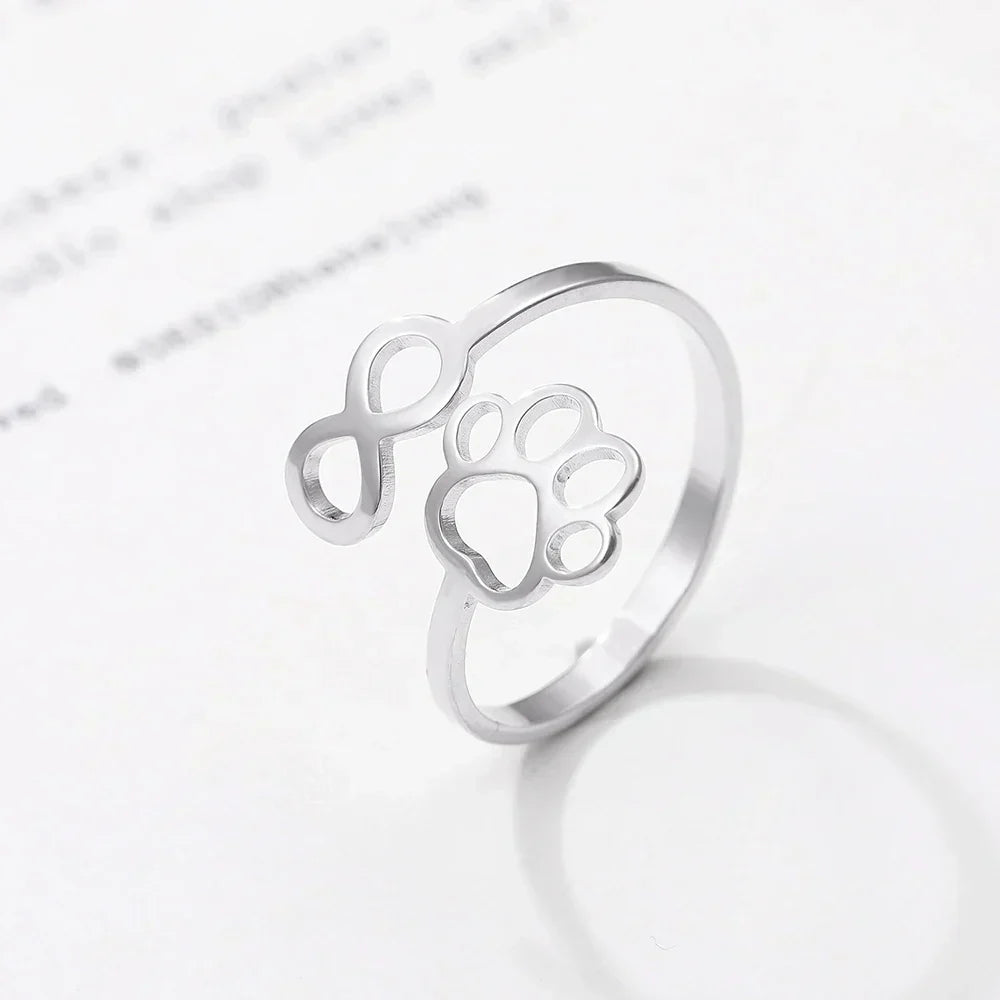 Bague à pattes d'infini réglable – acier inoxydable