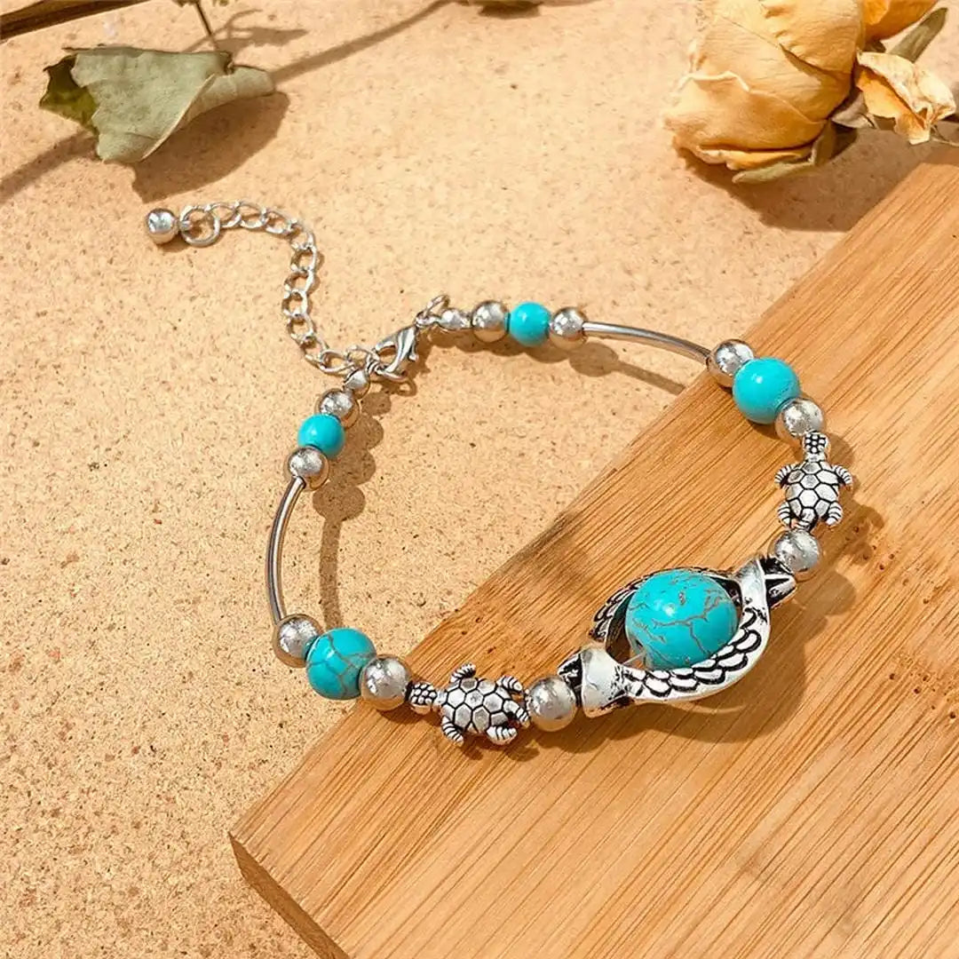 Bracelet Aqua Antiques Argent Turquoise