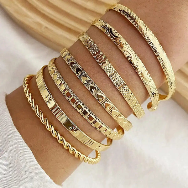 Bracelet de cheville ouvert en or
