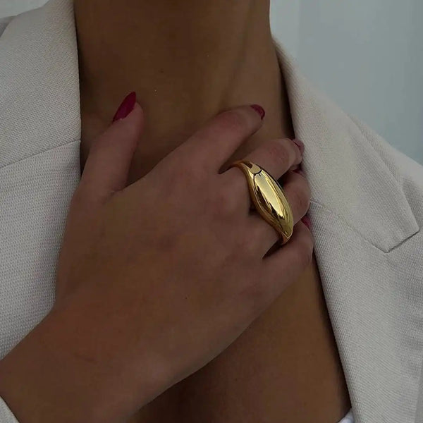 Bague double en or intemporelle