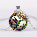Collier pendentif en dôme en verre Kolibri