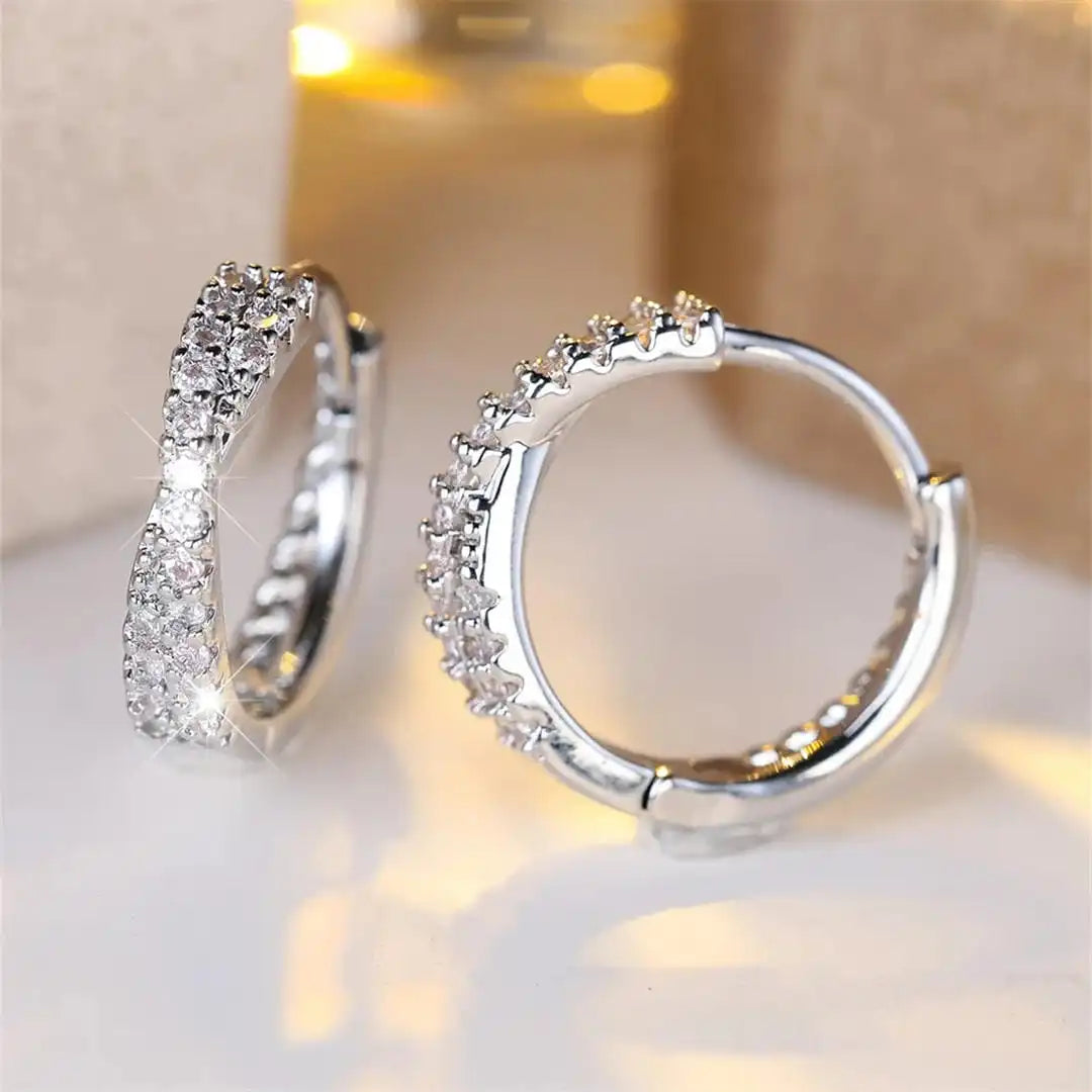 Boucles d'oreilles en zirconium vintage