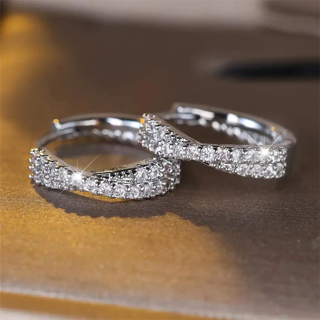 Boucles d'oreilles en zirconium vintage