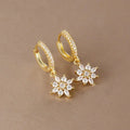 Boucles d'oreilles goutte de flocon de neige en cristal classique