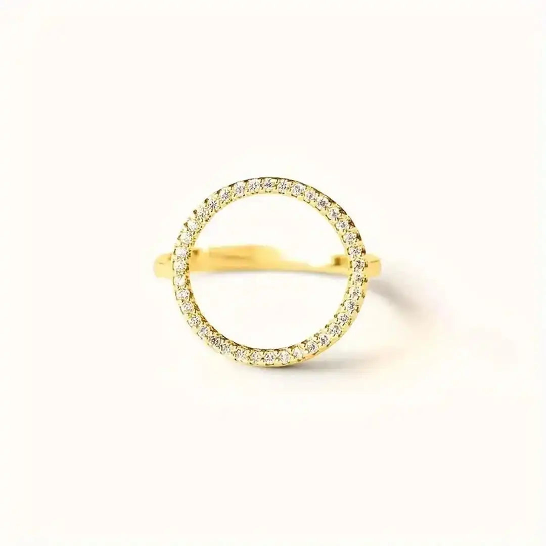 Bague Cubic Circle en Zirconium Rond