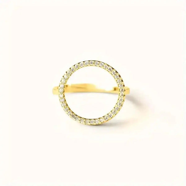 Bague en Zirconium en Forme de Cube Rond