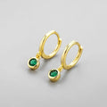 Boucles d'oreilles en zircon vert brillant