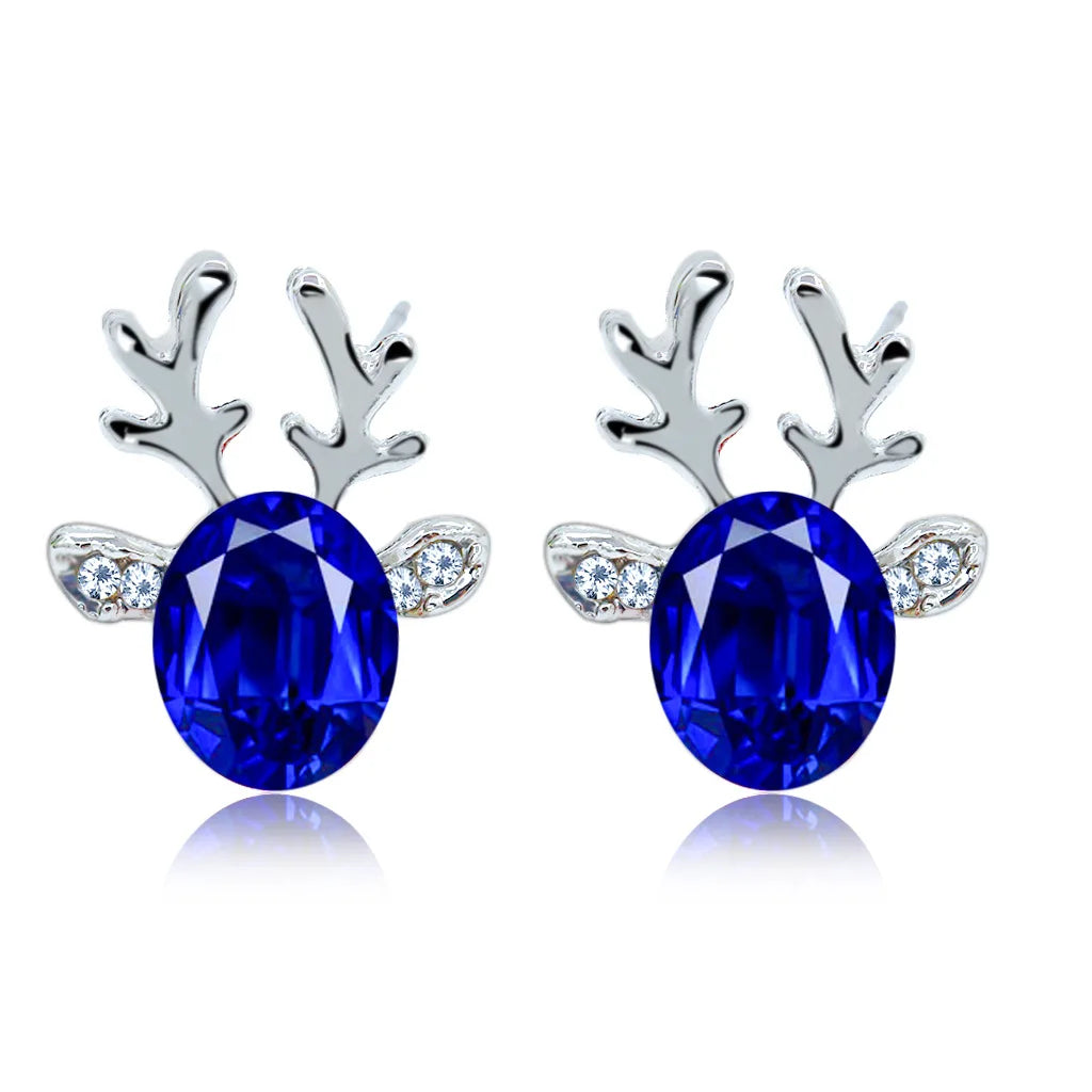 Boucles d'oreilles en cristal de renne de l'esprit de fête