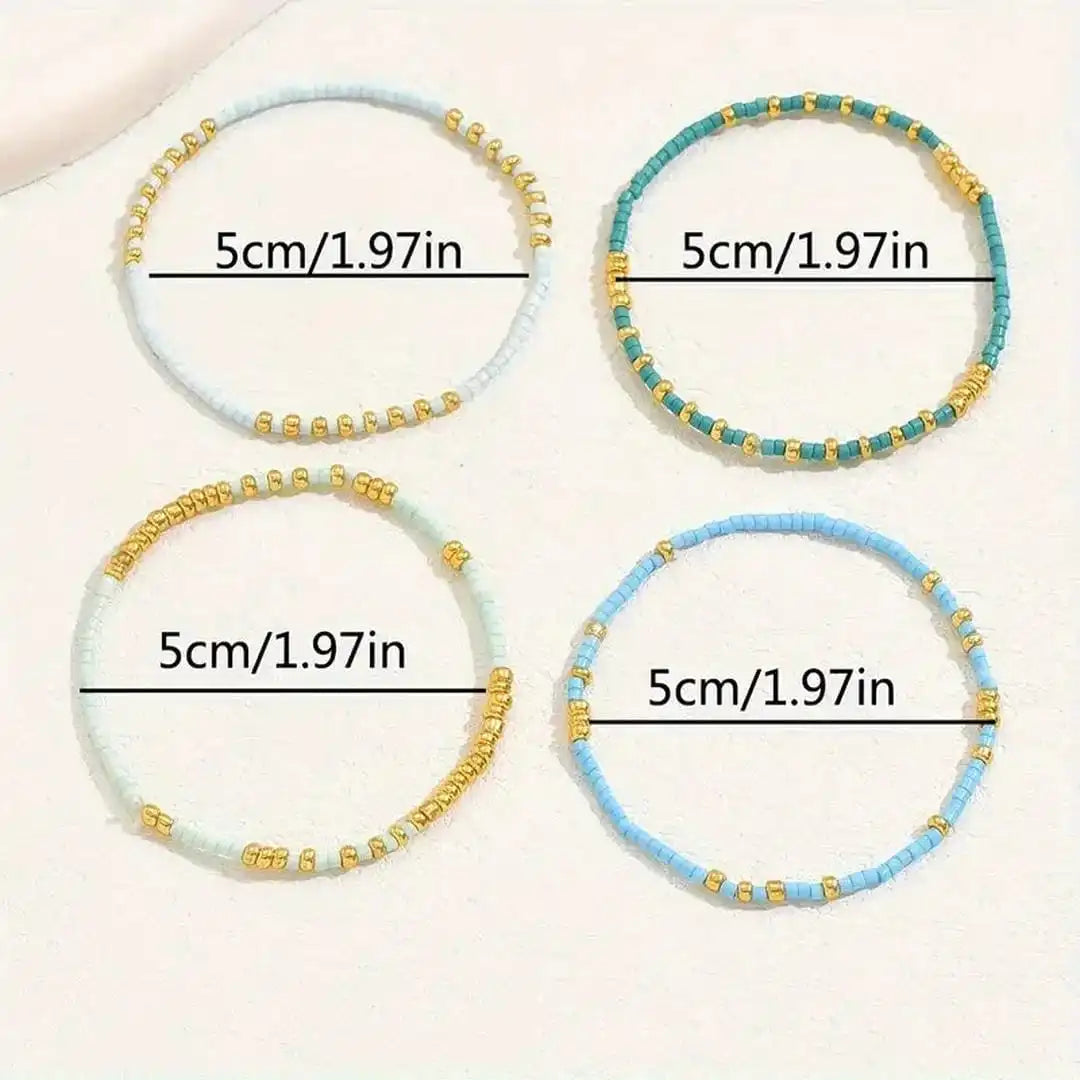 Bracelet de perles turquoise chic bohème
