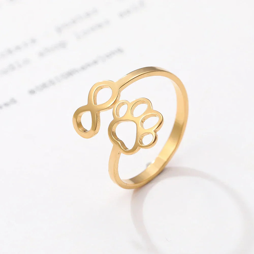 Bague à pattes d'infini réglable – acier inoxydable