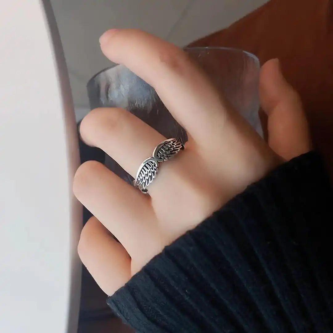 Bague Ajustable Ailes d'Ange Argent