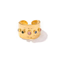 Bague vintage en or avec zircon cubique
