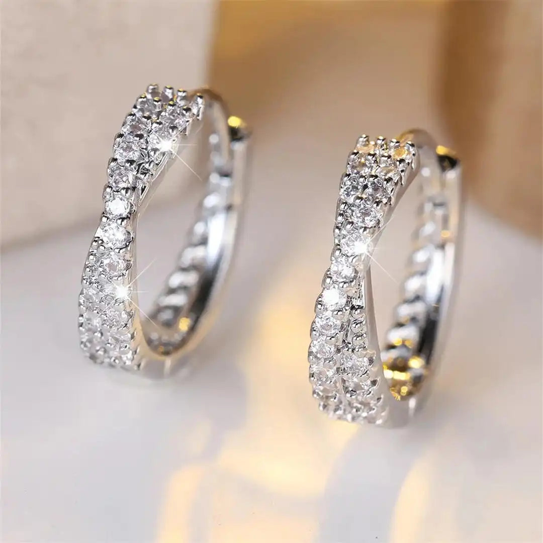 Boucles d'oreilles en zircon vintage