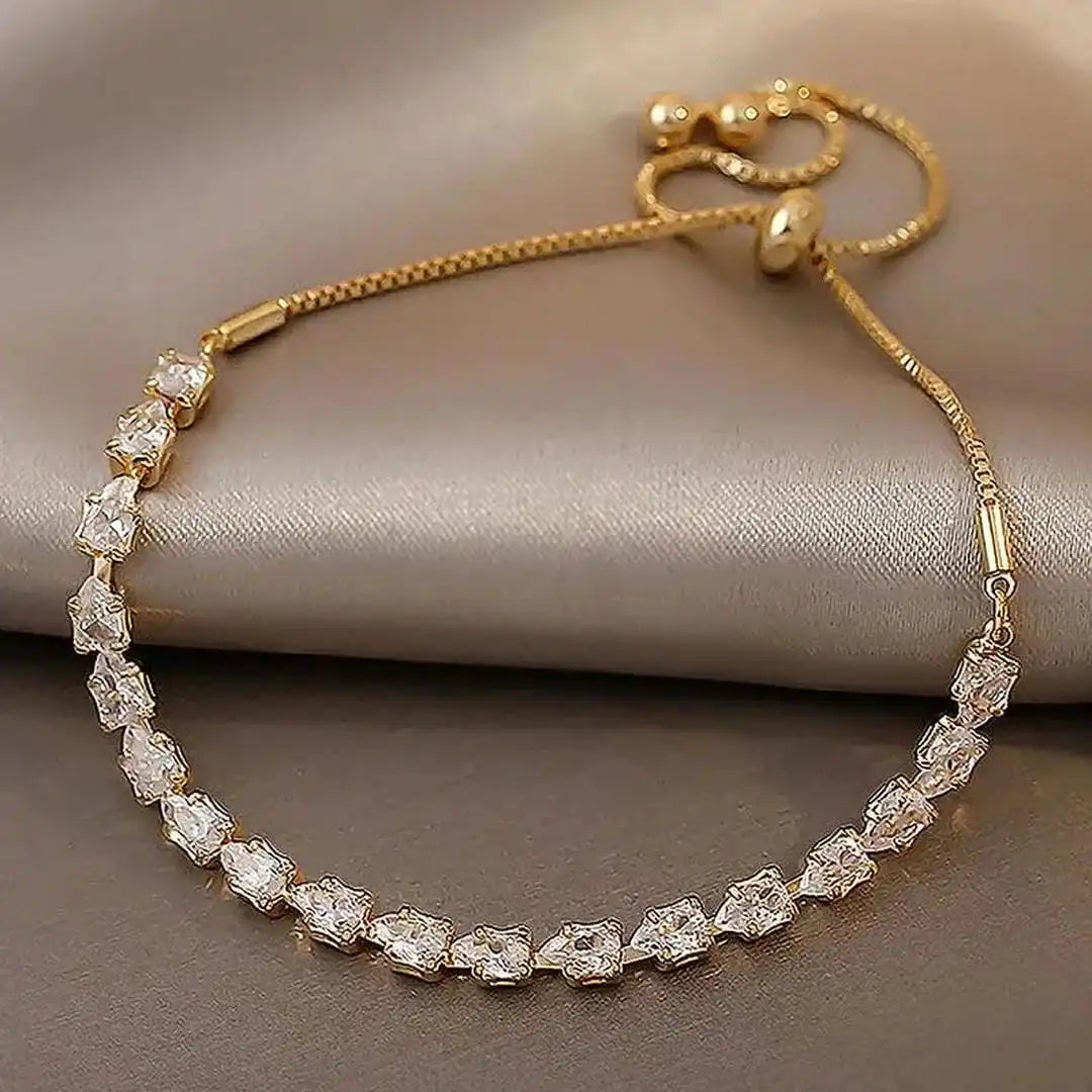 Bracelet en Pierre Géométrique Réglable