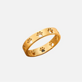 Bague en forme de patte dorée – acier inoxydable