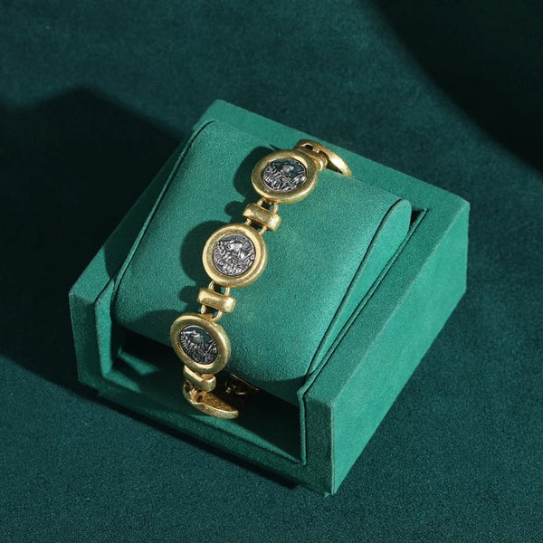 Bracelet Vintage Muinainen Portrait en Or