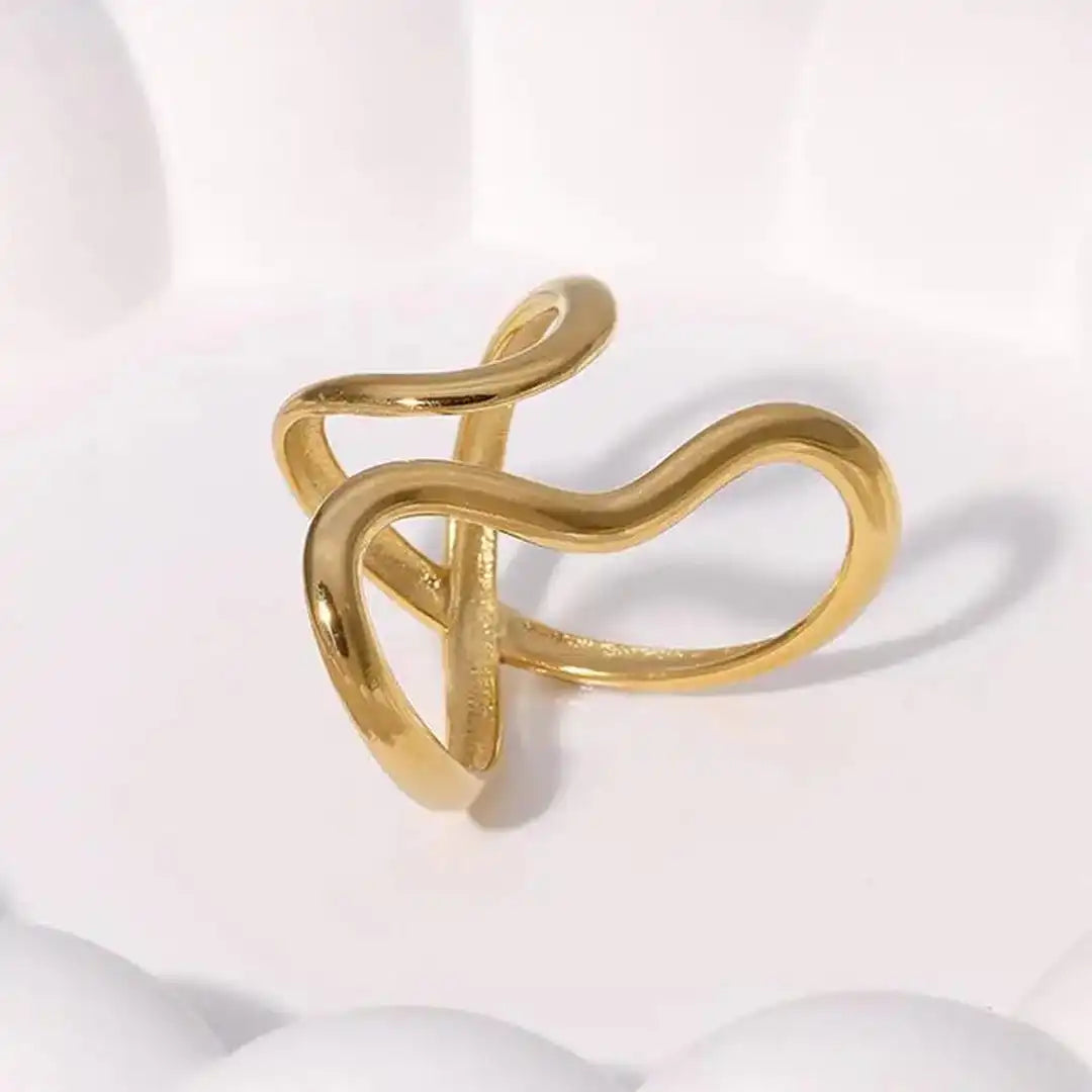 Bague Lumineuse Dorée Réglable