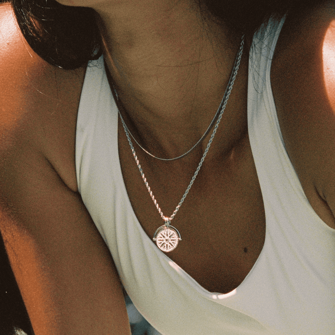 Collier Pendentif Aurinko Argent Or