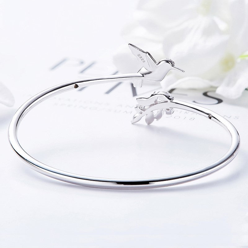 Bague colibri ajustable avec strass