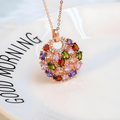 Collier Pendentif Gemme Rayonnant