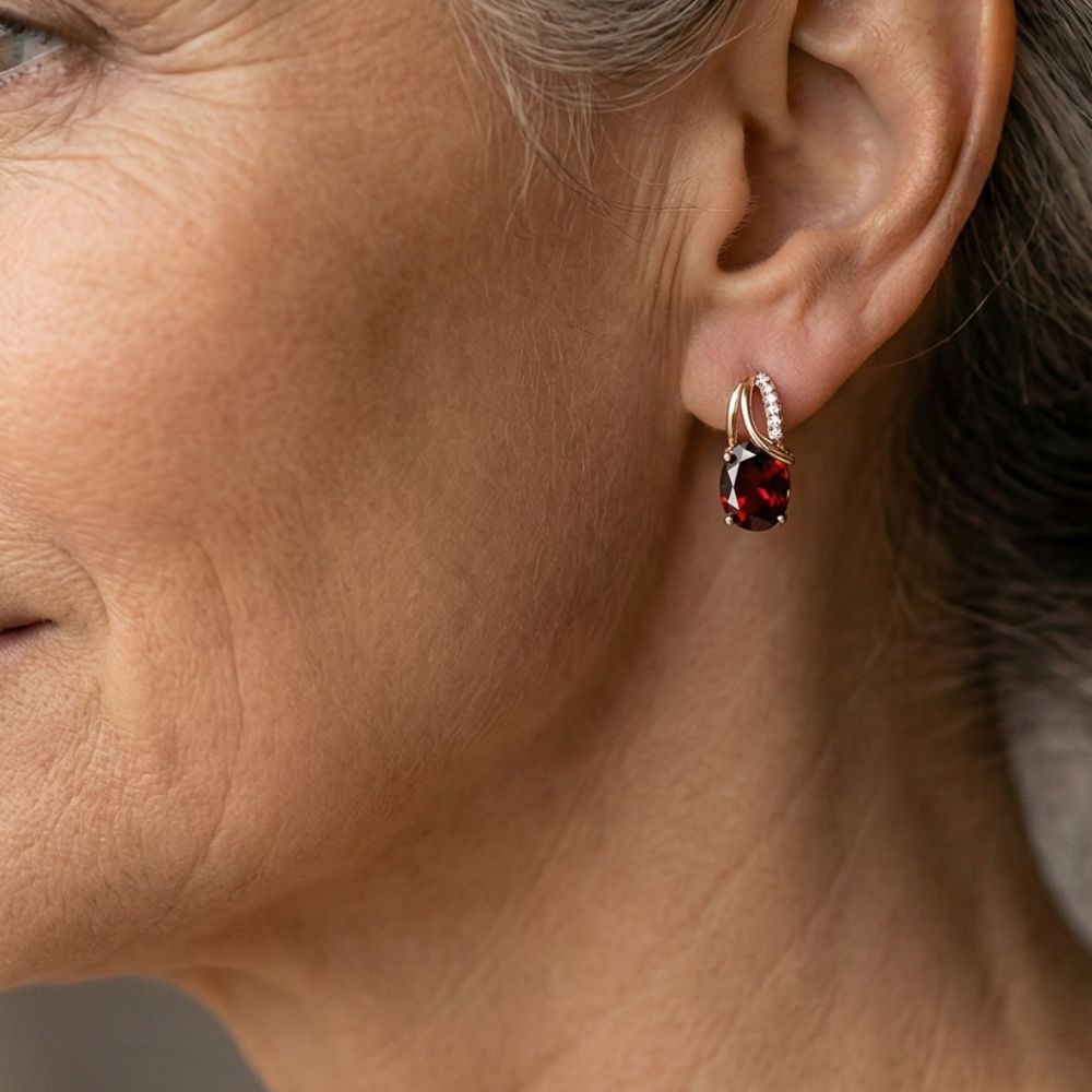 Veressa Ruberine | Boucles d'oreilles