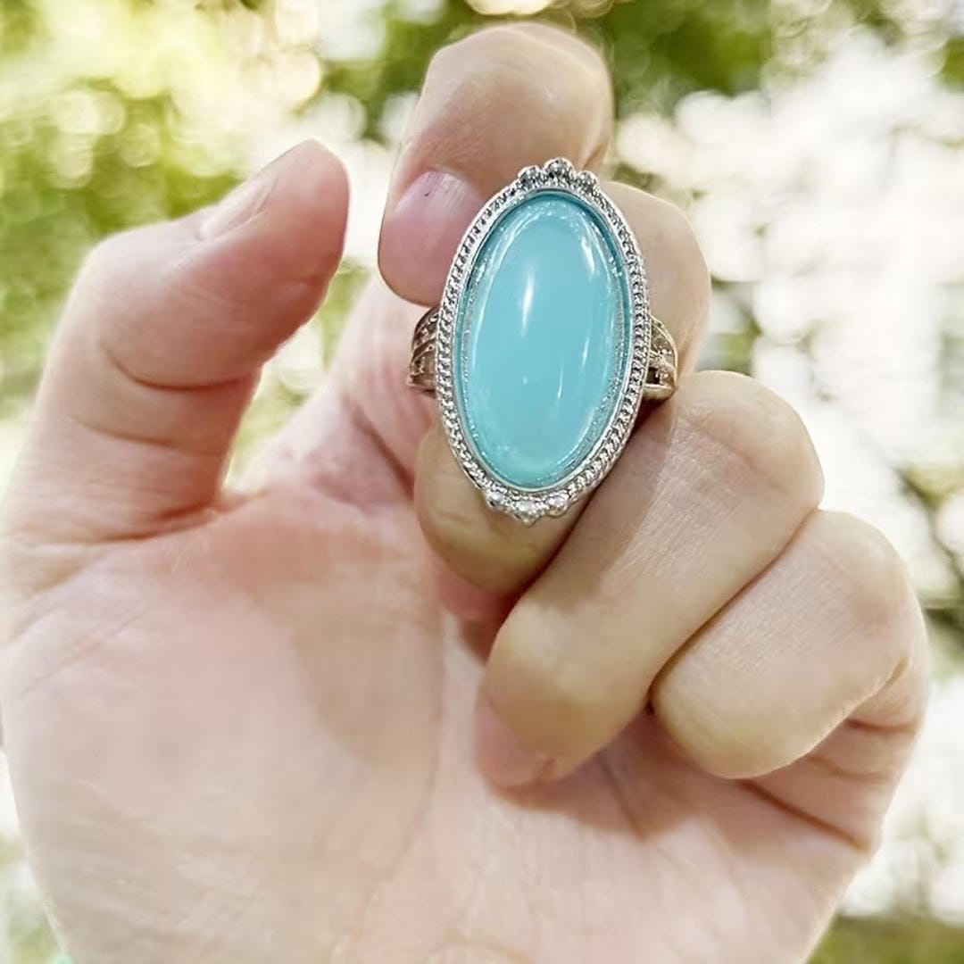 Bague Vintage en Argent Sterling Turquoise Éblouissante