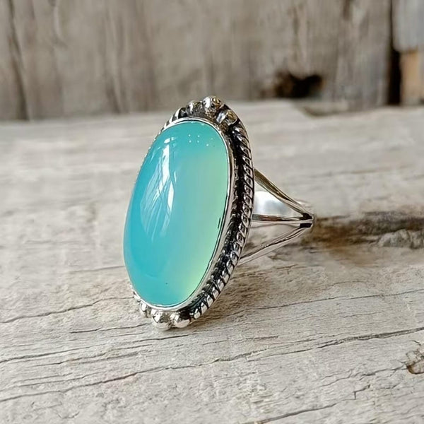 Bague Vintage en Argent Sterling Turquoise Éblouissante