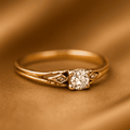 Bague Vintage Classique en Or avec Zirconia